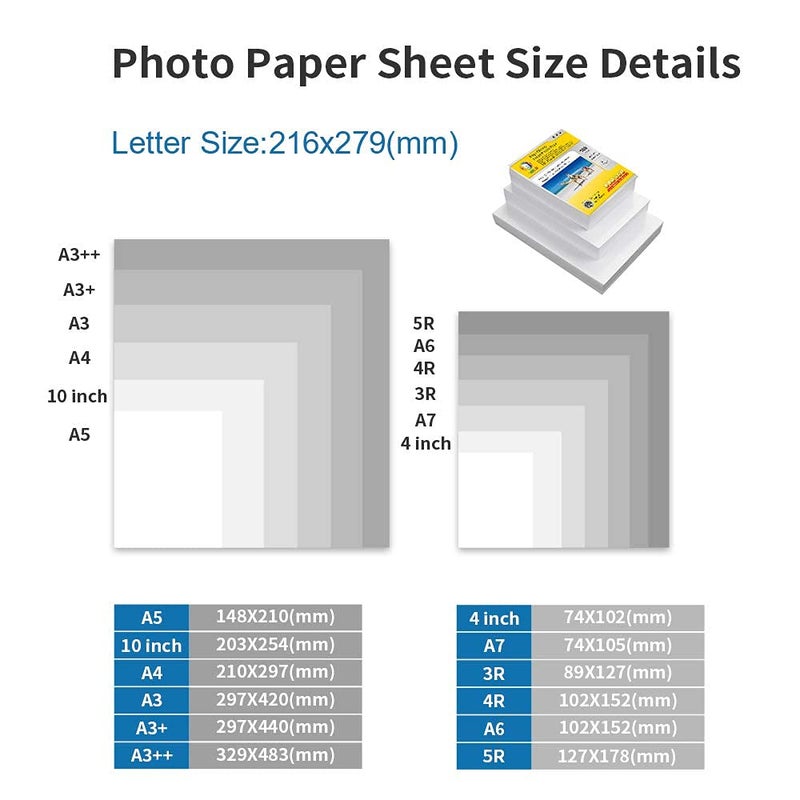 MR.R Single Side High Glossy Inkjet Photo Paper Letter Size 8.5"x11" with 100 sheets per pack 115gsm 30LB - Image 5